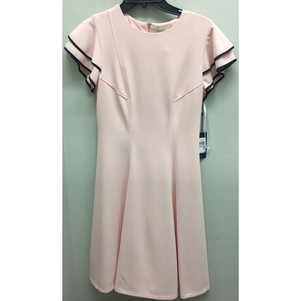 SOLD Tommy Hilfiger Flutter-Sleeve Fit&Flare Dress - Picture 2 of 7